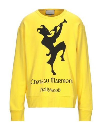 Gucci Sweatshirt In Yellow