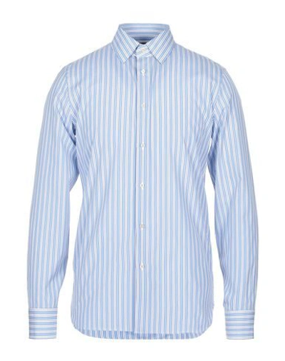 Gucci Striped Shirt In Sky Blue