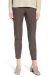 Eileen Fisher Stretch Crepe Slim Ankle Pants In Rye
