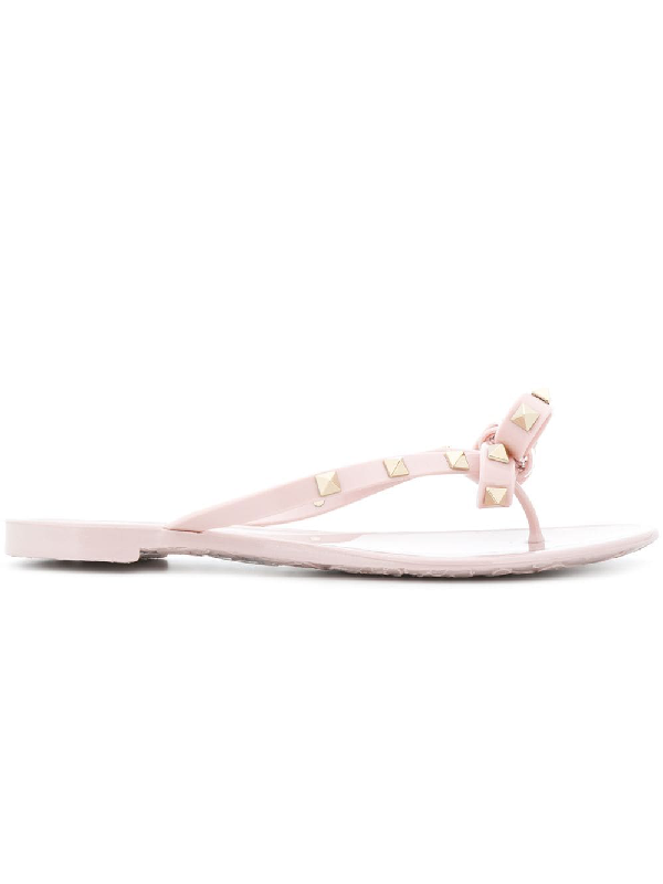 valentino pink flip flops