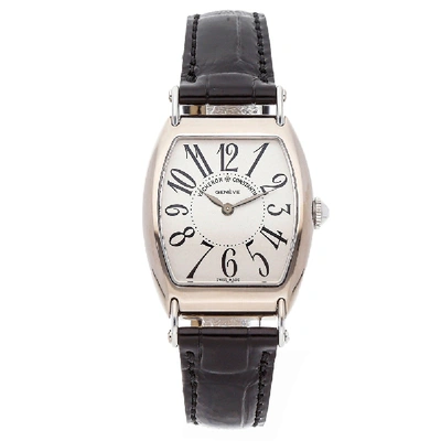 Pre-owned Vacheron Constantin Silver 18k White Gold Les Historiques 1912 37001/000g-8636 Men's Wristwatch 36 X 30 Mm