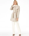 Calvin Klein Petite Belted Toggle Wrap Coat
