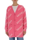 BALENCIAGA BALENCIAGA ALL OVER LOGO INTARSIA CARDIGAN