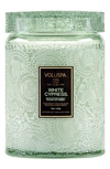 Voluspa Japonica White Cypress Large Jar Candle In White Cypress