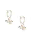 E.m. Hanging Pearl Earrings In Silver