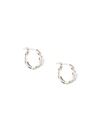 E.m. Crystal Hoop Earrings In Silver