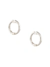 E.m. Clip-on Hoop Earrings In Silver