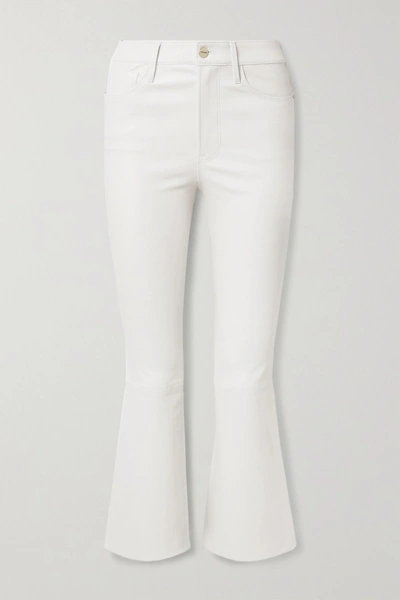 Frame Bootcut Jeans In White