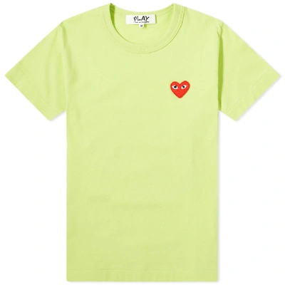 Comme Des Garçons Play Comme Des Garcons Play Women's Red Heart Tee In Green