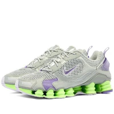 Nike Shox Tl Nova Sp Suede, Leather And Mesh Sneakers In Gray