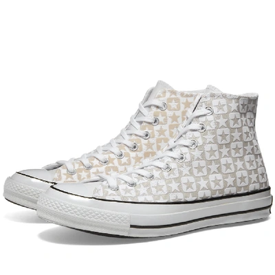 Converse Chuck 70 Flocked Canvas - Hi Sneakers In Neutrals