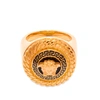Versace Gold Tone Medusa Signet Ring In D41oh Blkgl