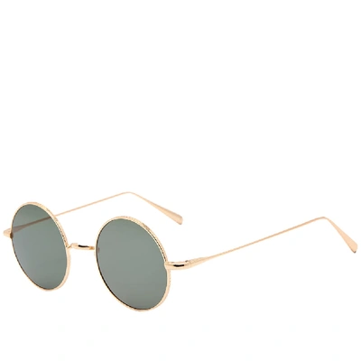 Cubitts Guilford Round-frame Gold-tone Metal Sunglasses