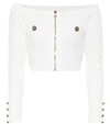 BALMAIN OFF-SHOULDER CARDIGAN,P00484253