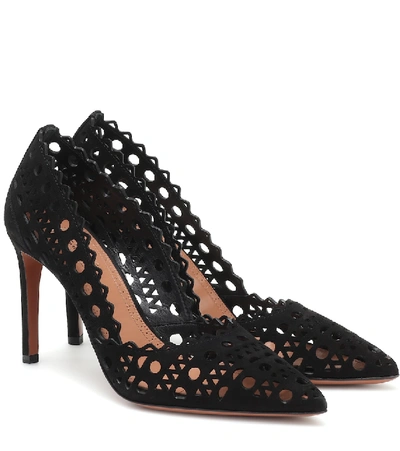 Alaïa Vienne Suede Leather Pumps In Black