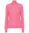 Bottega Veneta High-neck Cashmere Sweater In Pink