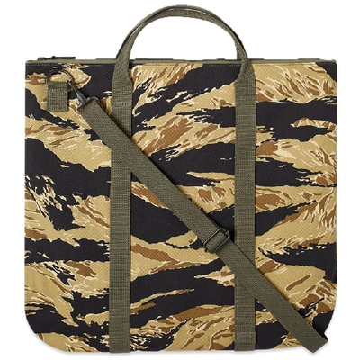 The Real Mccoys The Real Mccoy's Tiger Camouflage Helmet Bag In Brown