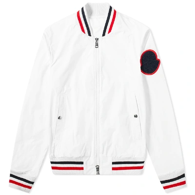 Moncler Huchet Soft Logo Bomber Jacket In White | ModeSens