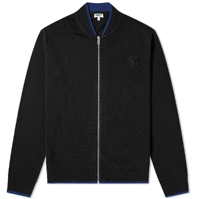 Kenzo Cardigan Zippé Tigre In Black