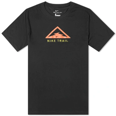 Nike Dri-fit Trail Men's Trail Running T-shirt In Black