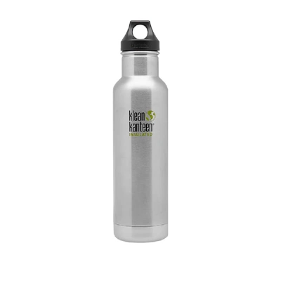 Klean Kanteen Vacuum Insulated Loop Bottle In Silver