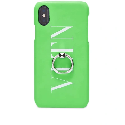 Valentino Garavani Valentino Fluo Vltn Iphone Xs Case In Green