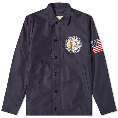 The Real Mccoys The Real Mccoy's Uss Constellation Utility Jacket In Blue