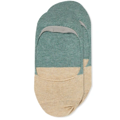 Anonymous Ism Organic Cotton 2 Tone No Show Sock In Green