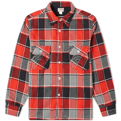 The Real Mccoys The Real Mccoy's 8hu Napped Flannel Shirt In Red