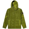 Stone Island Shadow Project Striped Nylon Metal Smock In Green