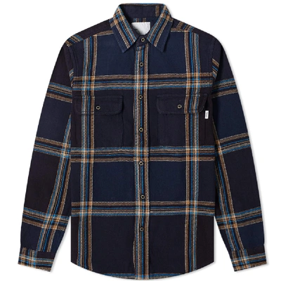 Adsum Checked Cotton-flannel Shirt In Blue