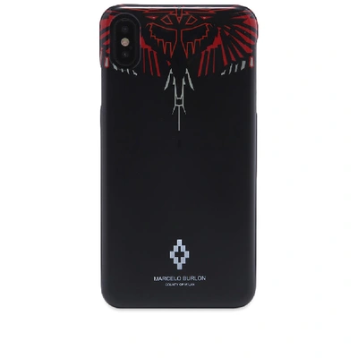 Marcelo Burlon County Of Milan Marcelo Burlon Geometric Wings Iphone Xs Max Case In Black