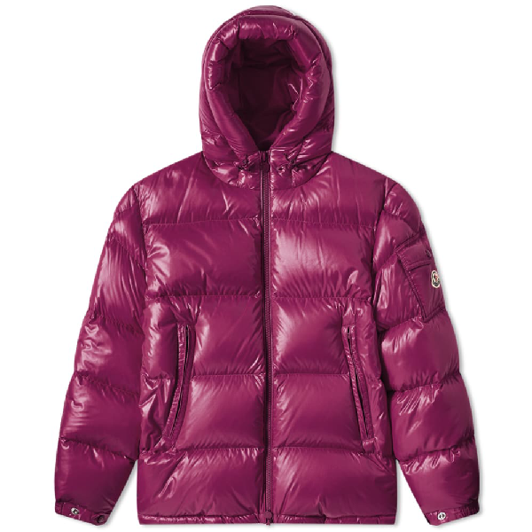 purple moncler coat