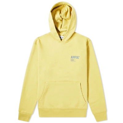 Affix Logo-print Fleece-back Cotton-jersey Hoodie In Sulphur