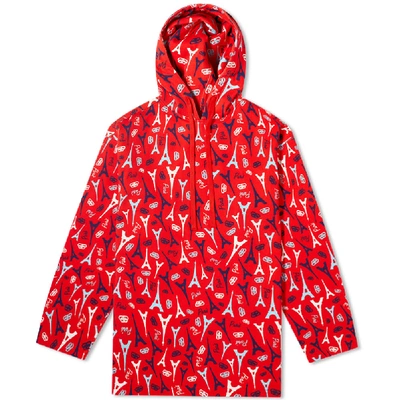 Balenciaga Oversize Tourist Print Sweatshirt Hoodie In Red