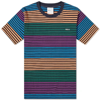 Adsum Candy Logo-embroidered Striped Cotton-jersey T-shirt In Multi