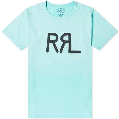 Rrl Logo Tee In Blue