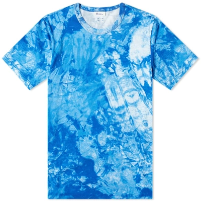 Schiesser Georg Tie-dyed Cotton-jersey T-shirt In Blue