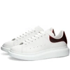 Alexander Mcqueen Exaggerated-sole Rubber-trimmed Leather Sneakers In White