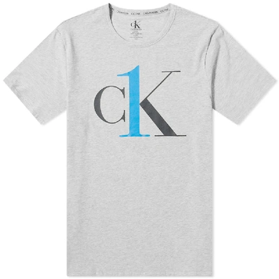 Calvin Klein Ck One Sleep Crew Neck T-shirt In Gray