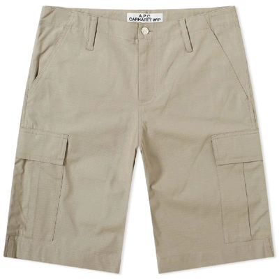 Apc X Carhartt Wip Cargo Pocket Bermuda Shorts In Grey