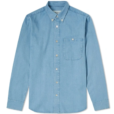 A Kind Of Guise Denim Button Down Shirt In Blue