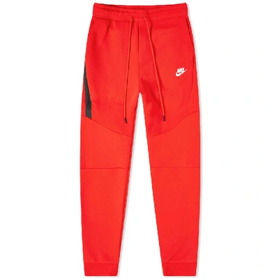 Nike Tech Fleece Jogger In Red