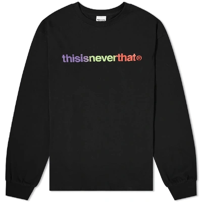 Thisisneverthat Long Sleeve T-logo Tee In Black