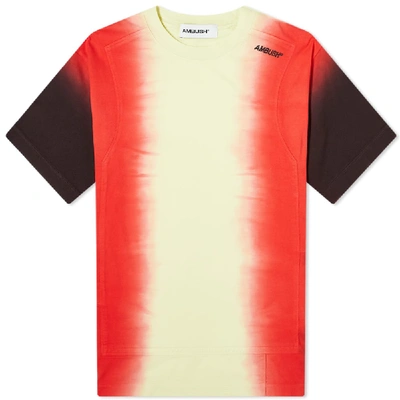 Ambush Tie-dye Panel Cotton T-shirt In Yellow