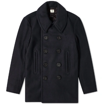 The Real Mccoys The Real Mccoy's U.s. Navy Peacoat In Blue