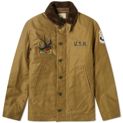 The Real Mccoys The Real Mccoy's N-1 Uss Piranha Deck Jacket In Brown