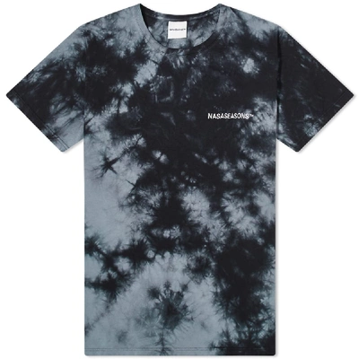 Nasaseasons Tie Dyed And Embroidered Tee In Black