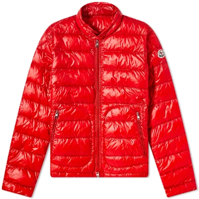 Moncler Men's Acorus Quilted Stretch Down Jacket In Red