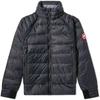 Canada Goose Men's Hybridge Hooded Down Puffer Base Jacket In Blue